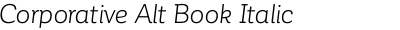 Corporative Alt Book Italic